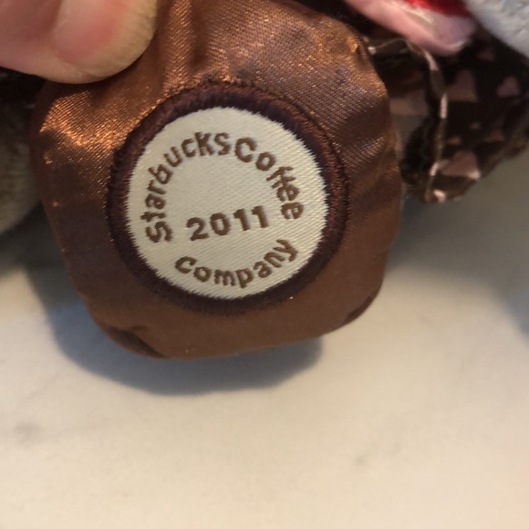 STARBUCKS 2011 BEAR Plush Girl Valentines Heart BEARISTA Valentines Holiday Bear - Picture 6 of 10